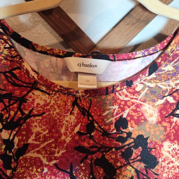 ✔️CJ Banks Plus Top Multicolor Floral Design - Picture 3 of 6